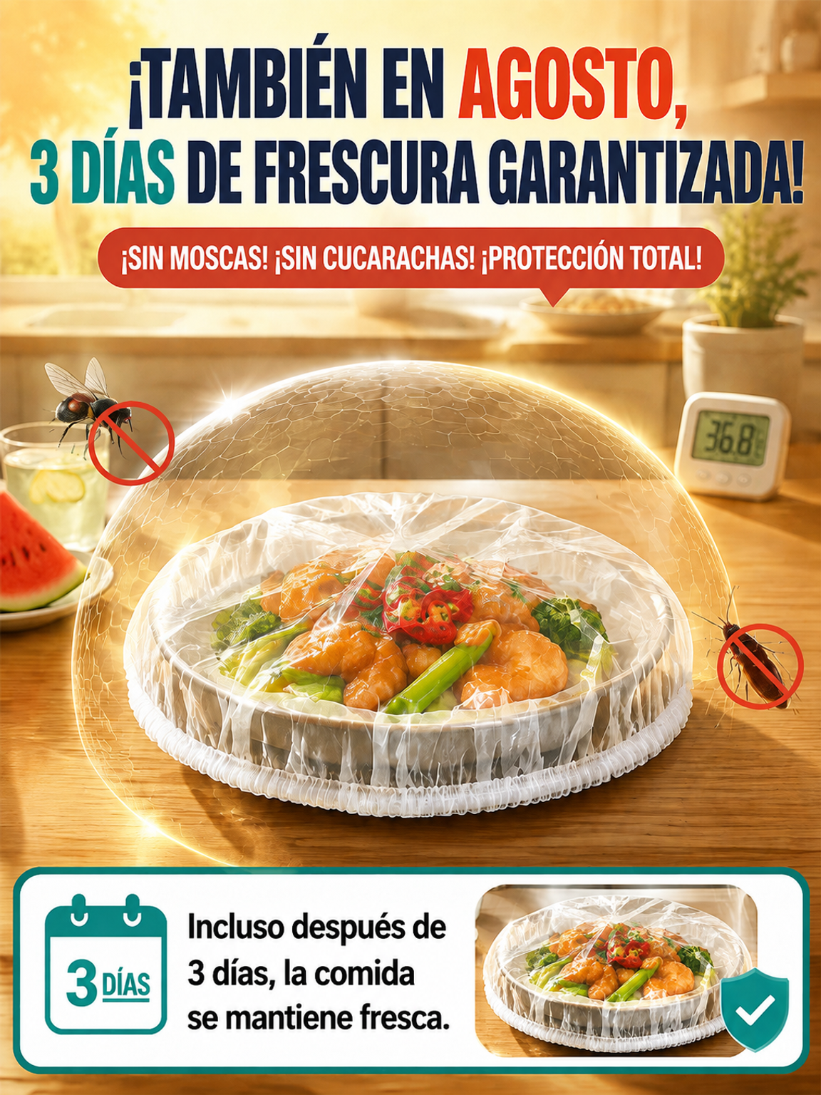 [Tecnología Alemana] Tapas Elásticas Antibacterianas para Alimentos (1+1 GRATIS)