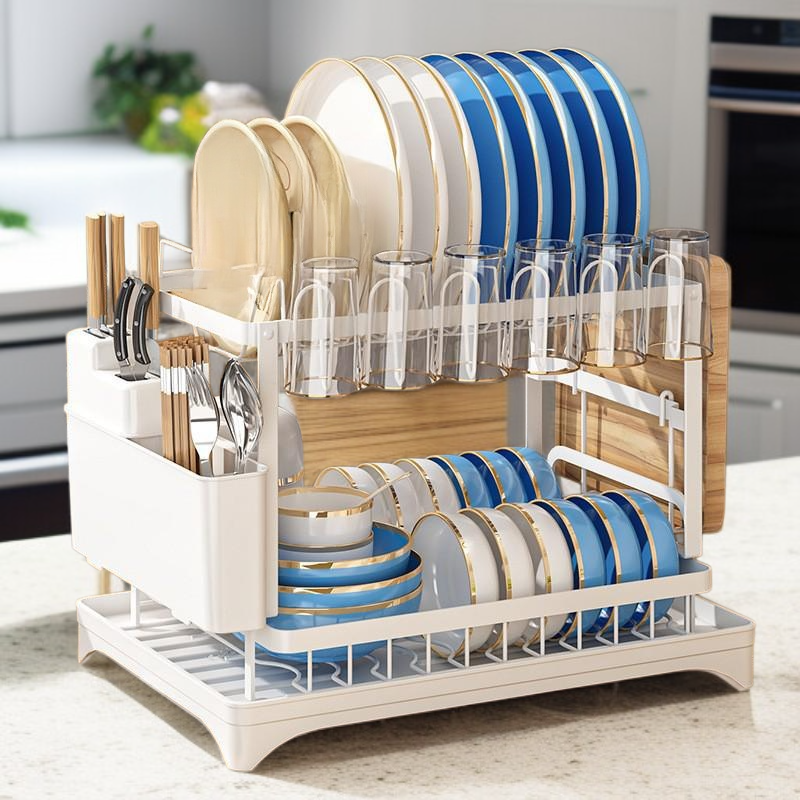 Kitchen Utensil Tray, Sink Bowl Holder, Drain Storage Basket