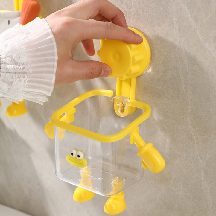 Caja de almacenamiento para baño con ventosa, sin necesidad de taladrar