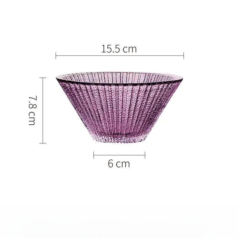 Heat-resistant Transparent Glass Bowl