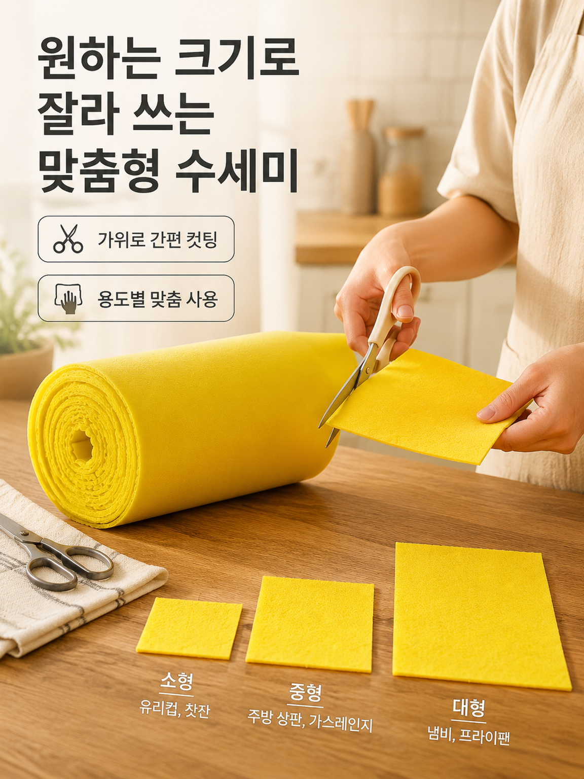 두꺼운 수세미, 기름이 묻지 않는 걸레