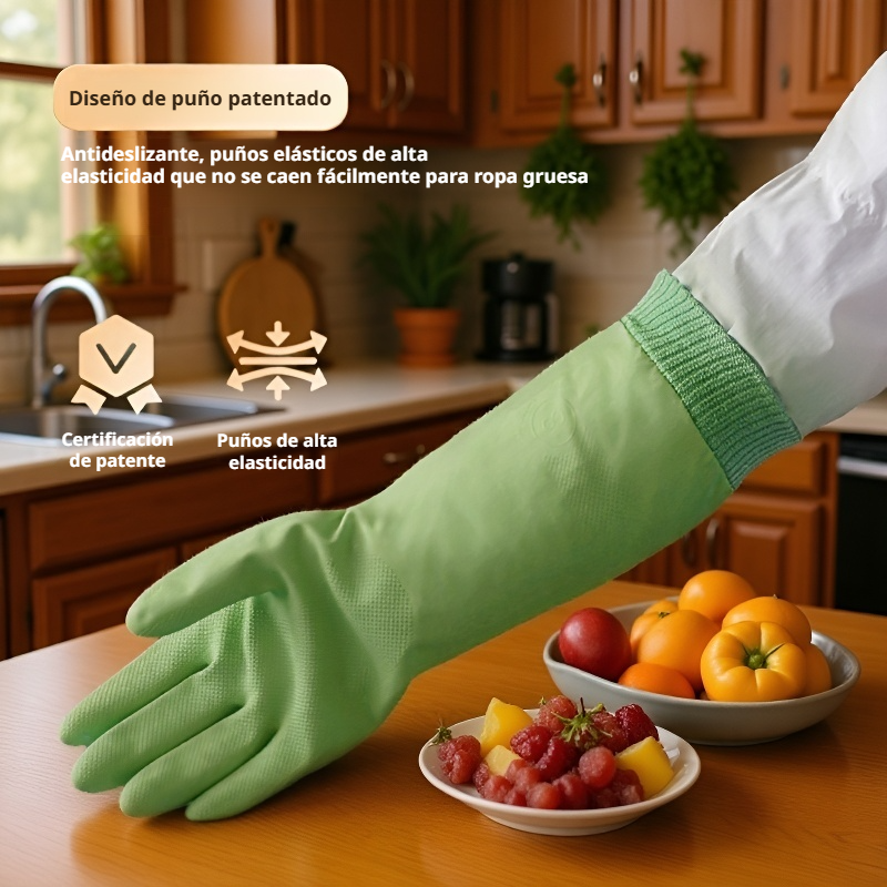 Guantes de hogar impermeables con forro cálido y puño ajustable