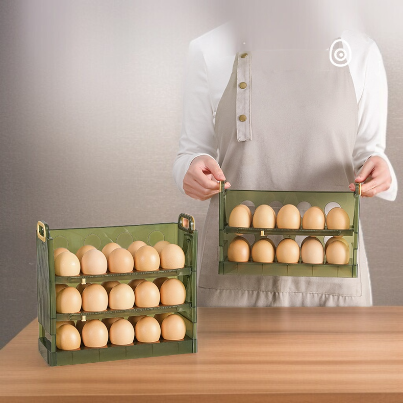 계란수납함 타이머 접이식 계란받침 신선함 수납 접이식 계란통