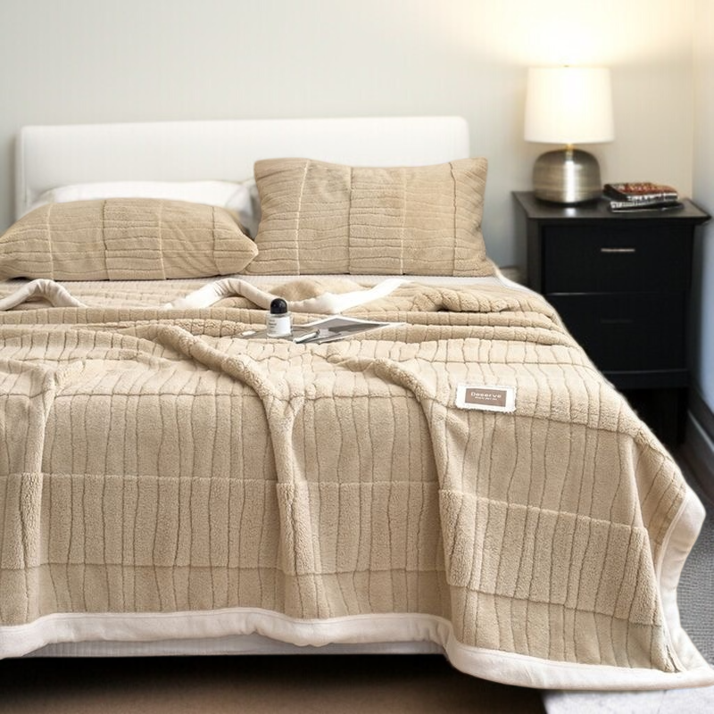 모자급 폴라폴리스 담요 융털 도톰 싱글 소파 커버 담요 겨울 에어컨 담요