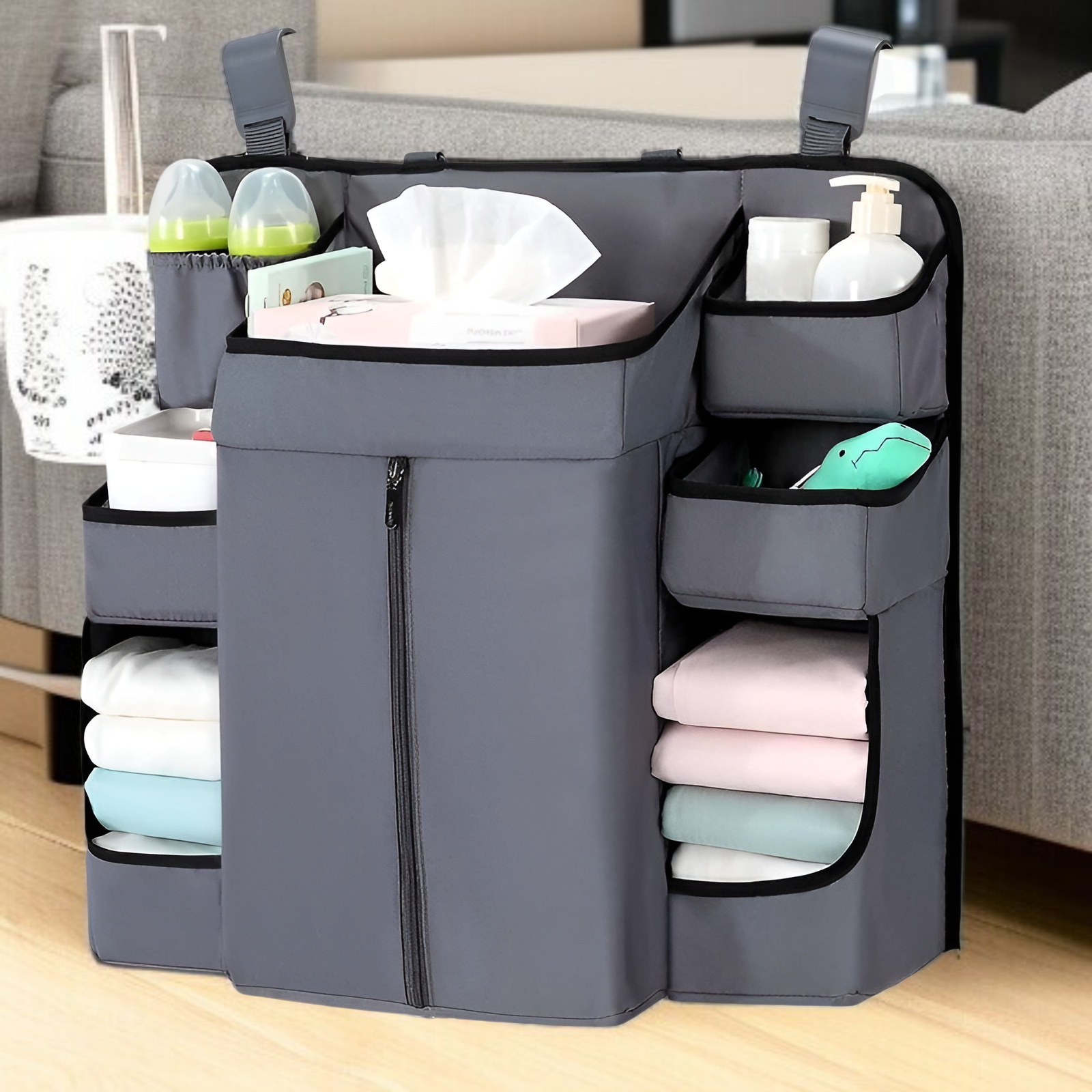 Amazon In Stock New Arrival Foldable Baby Bed Storage Hanging Bag, Large Capacity Storage Bag