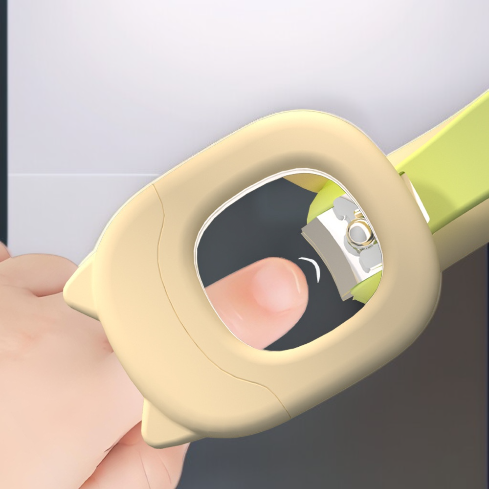 防滴ステンレススチールと拡大鏡付きベビー爪切り
