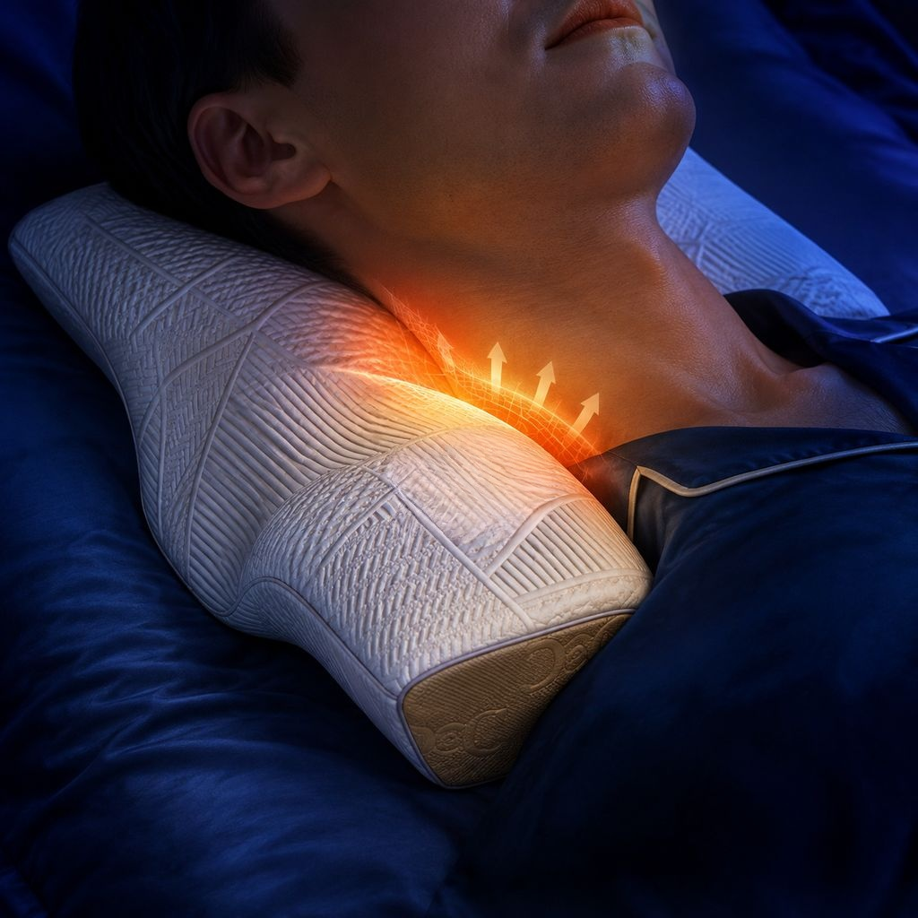 Almohada de memoria de presión cero para dormir profundamente, almohada para el cuello, almohada par