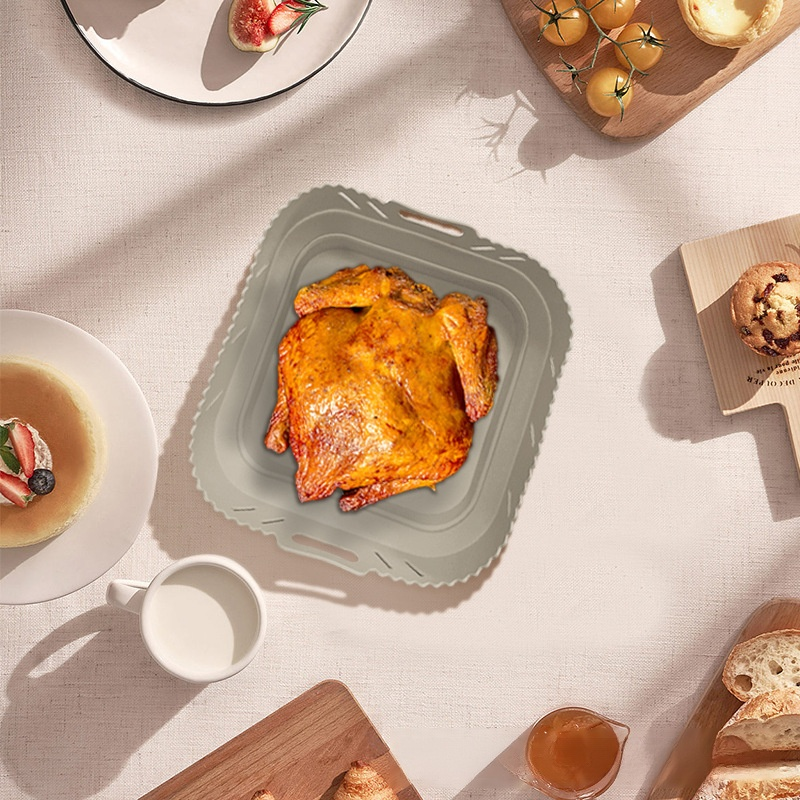 方形可折疊矽膠空氣炸鍋墊