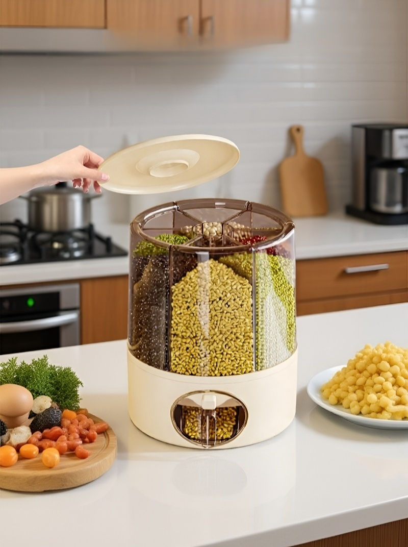 Organizador de cocina para granos y alimentos secos