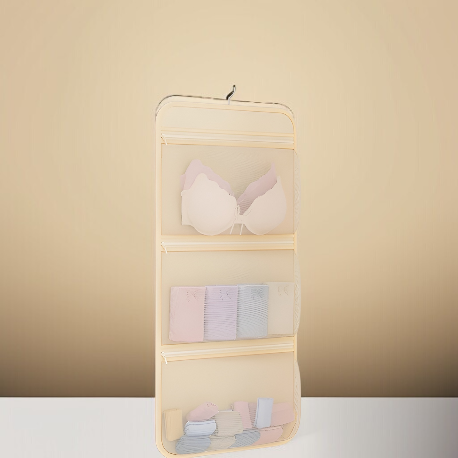 靴下収納ツール 寮のワードローブ 下着吊り下げバッグ 吊り下げネットバッグ ベッドサイド収納バッグ