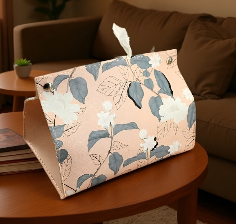 花型デザインのティッシュボックス詳細