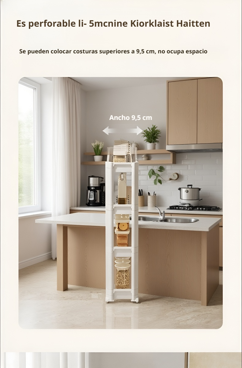 Estante móvil para productos de baño y aseo