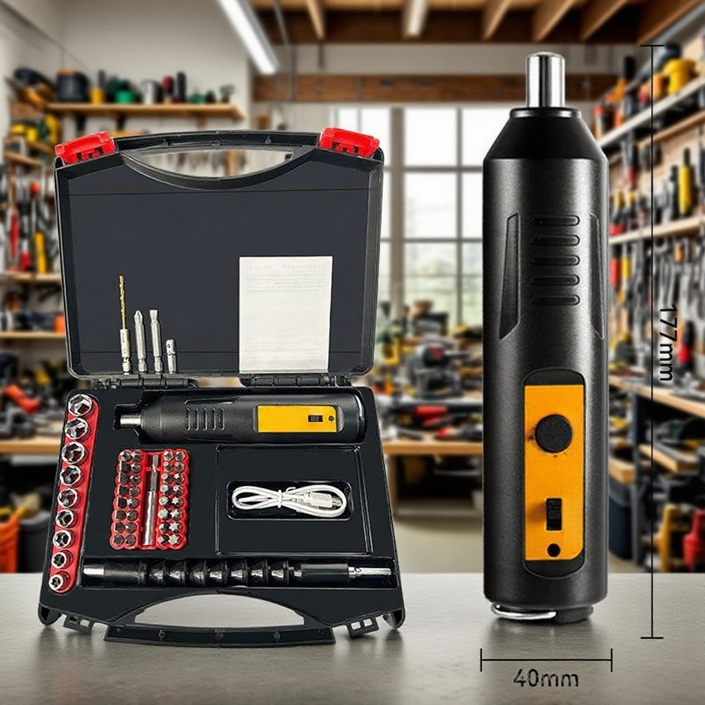 충전식 임팩트 핸드 드릴 세트, 리튬 배터리 포함 스마트 전동 드라이버