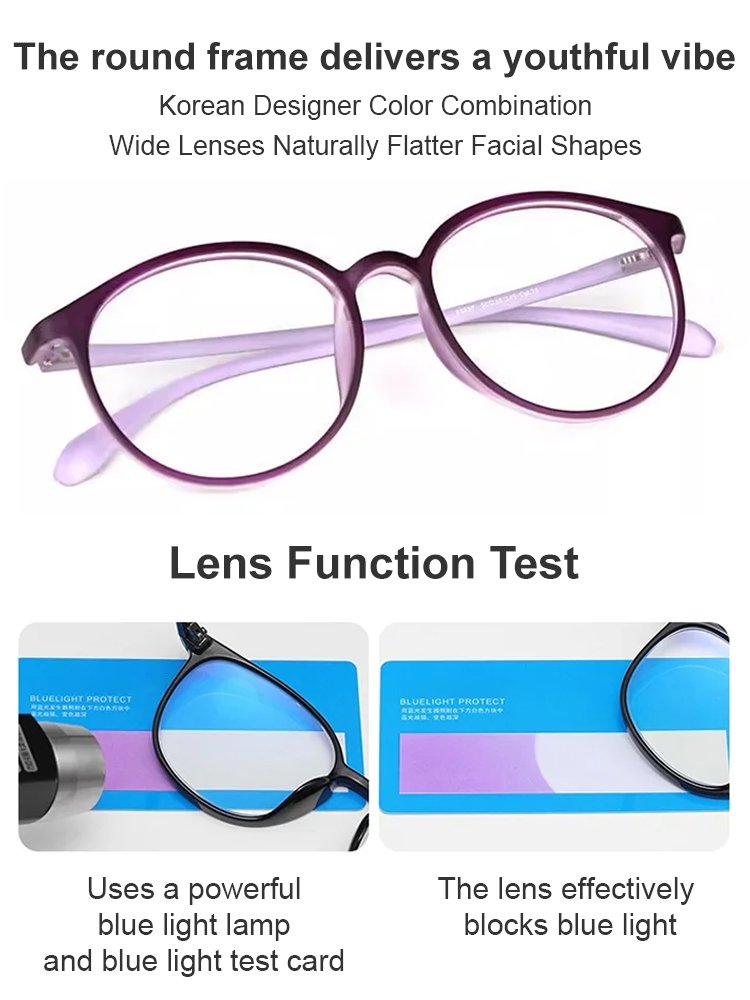 Ultra-lightweight anti-blue light integrated reading glasses
