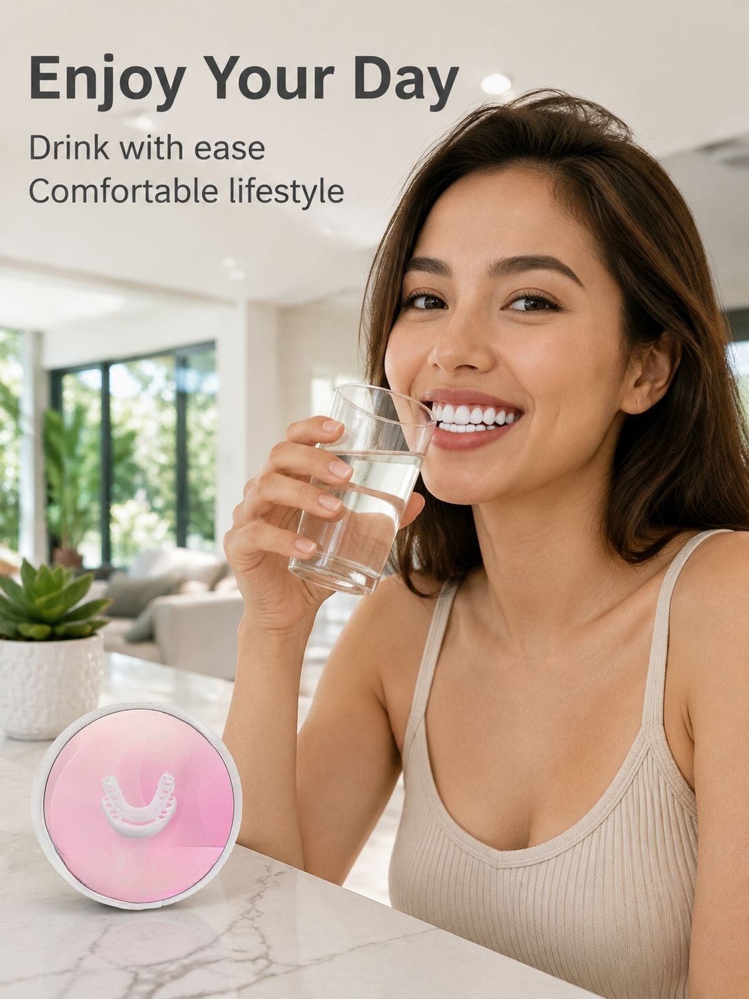 Easy-to-use replica white teeth patch