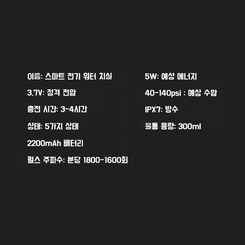 휴대용 전동 구강 세정기