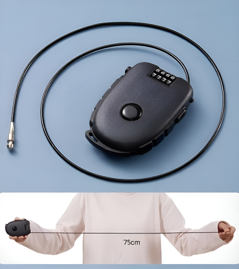 Cierre de seguridad con candado de alambre portátil