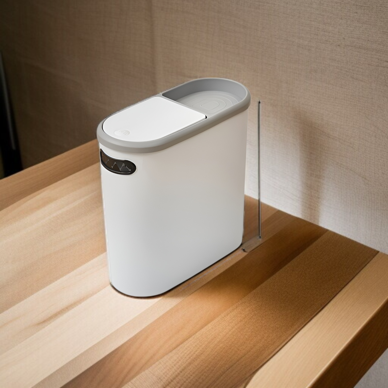 クリエイティブゴミ箱 家庭用トイレゴミ箱 リビングルーム キッチンゴミ箱 バスルーム 隙間ゴミ箱 蓋付き プッシュ式ゴミ箱