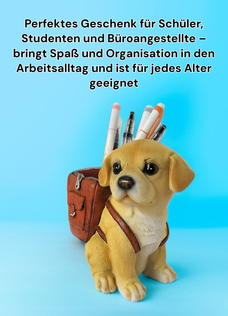 Kreativer Stiftehalter als Schreibtischdekoration