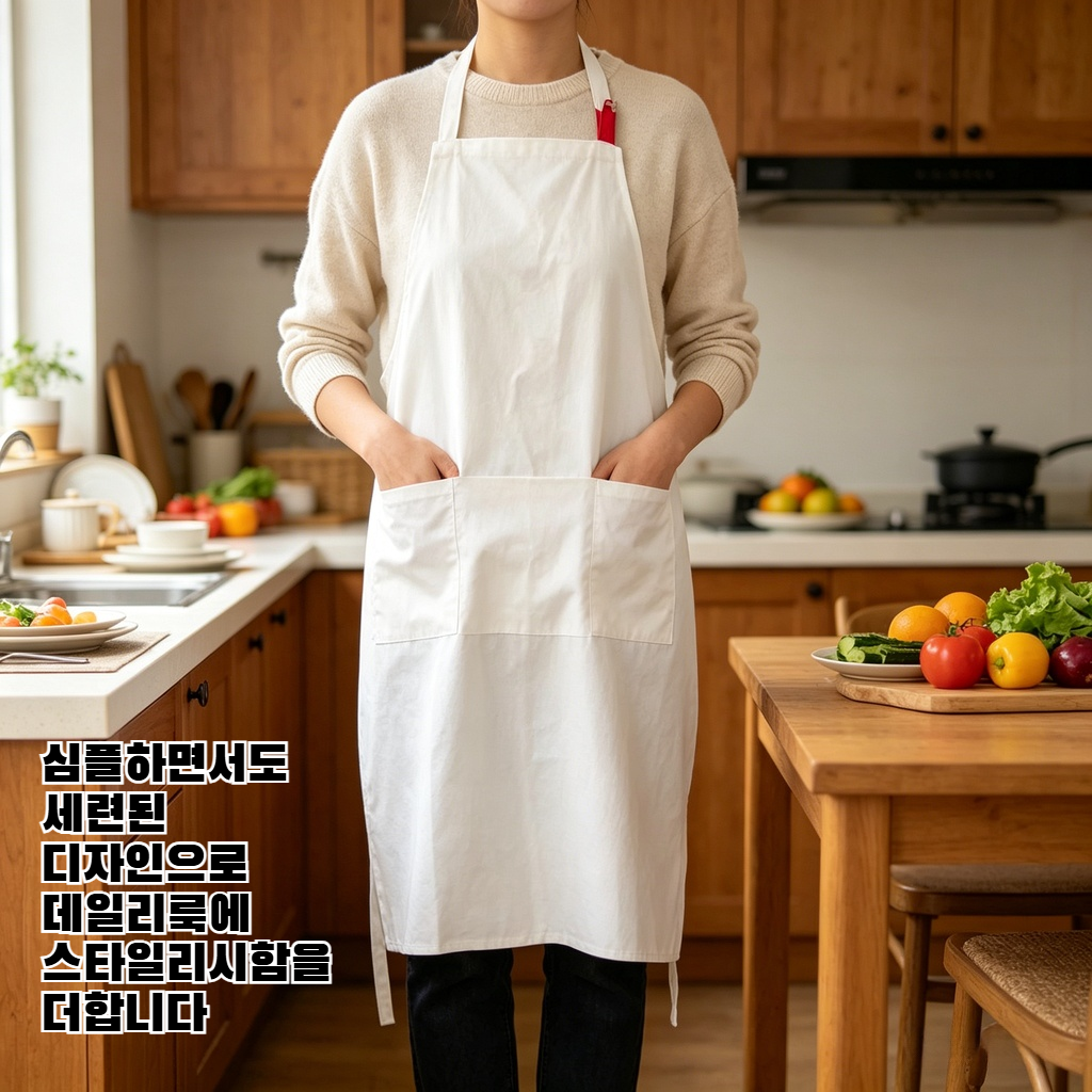 심플 린넨 면 가드닝 작업 앞치마