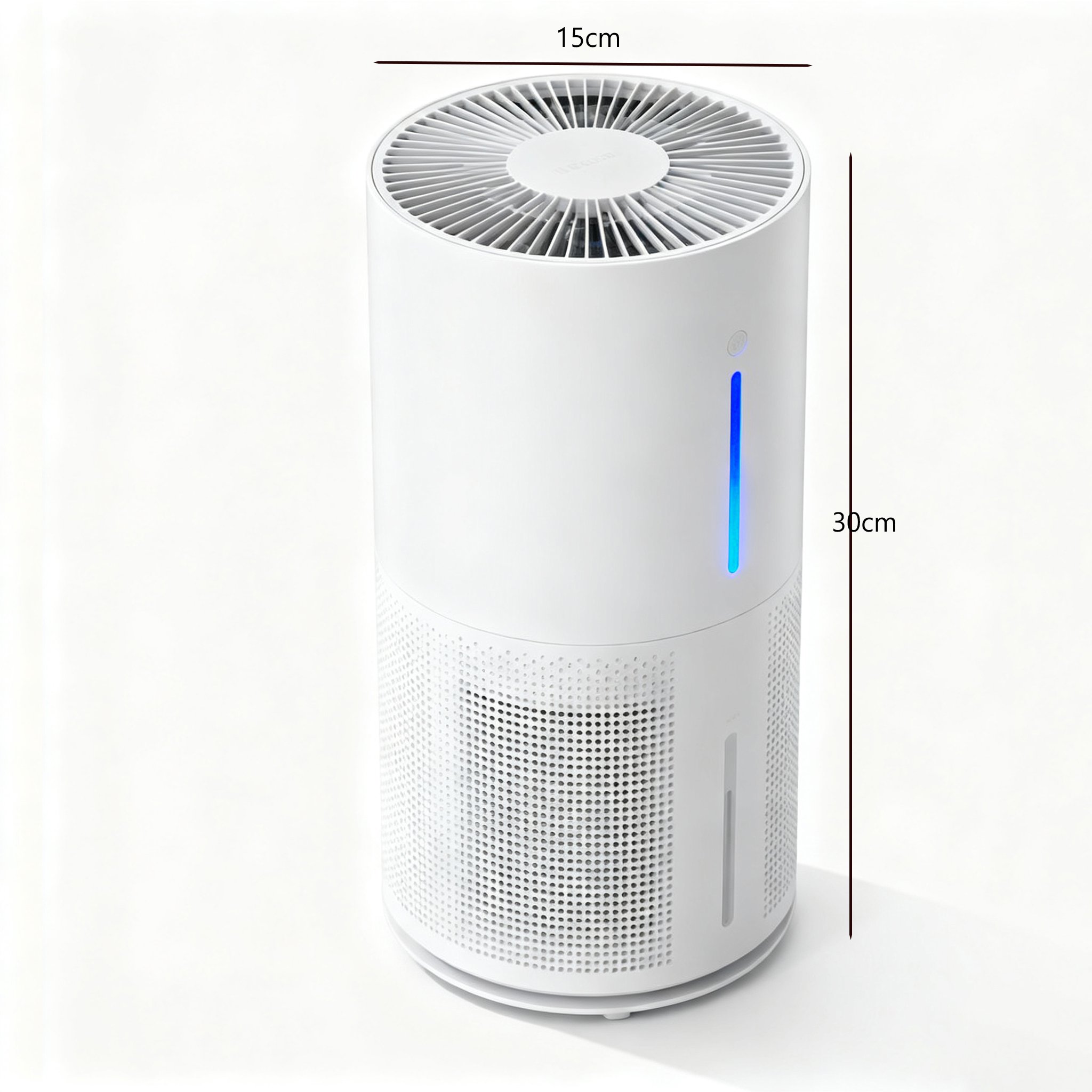 寝室に設置された静音型空気清浄機