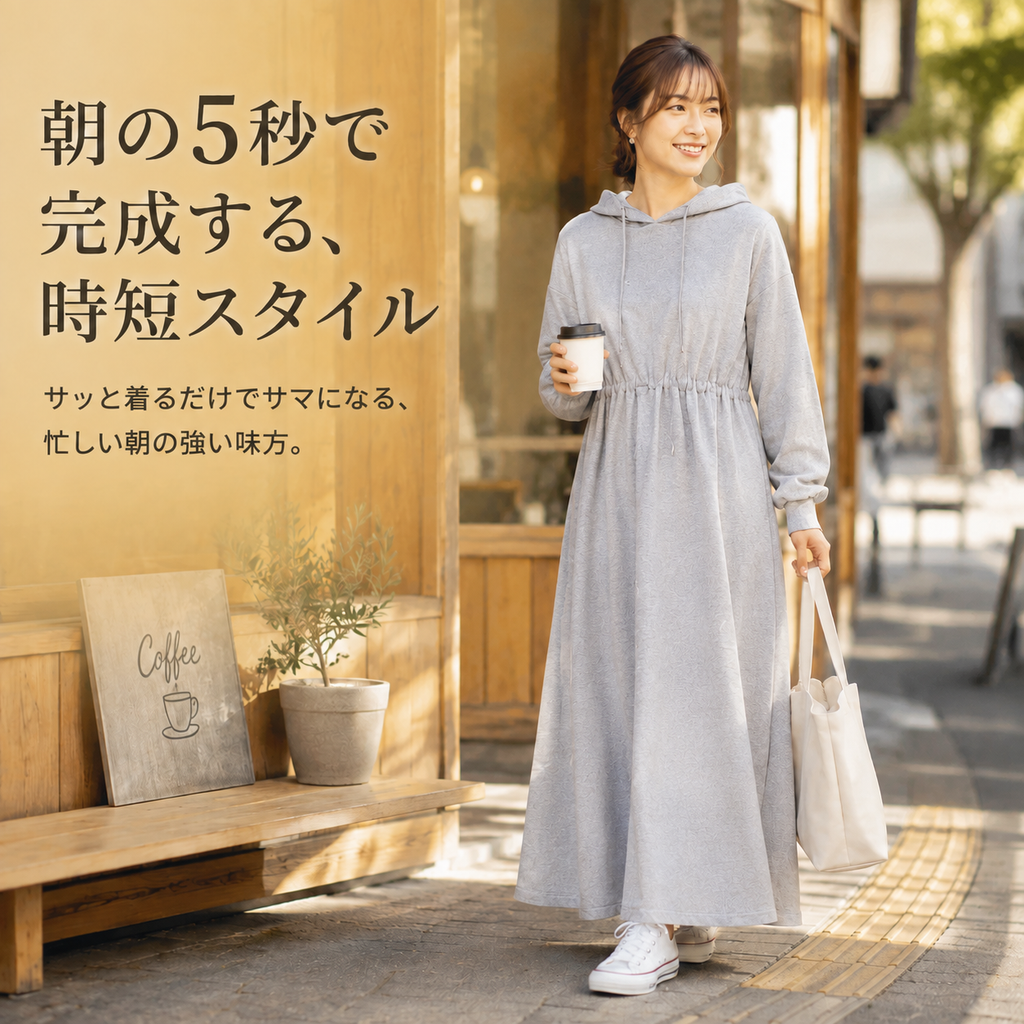日系長袖チェック切り替え後ろリボンワンピース