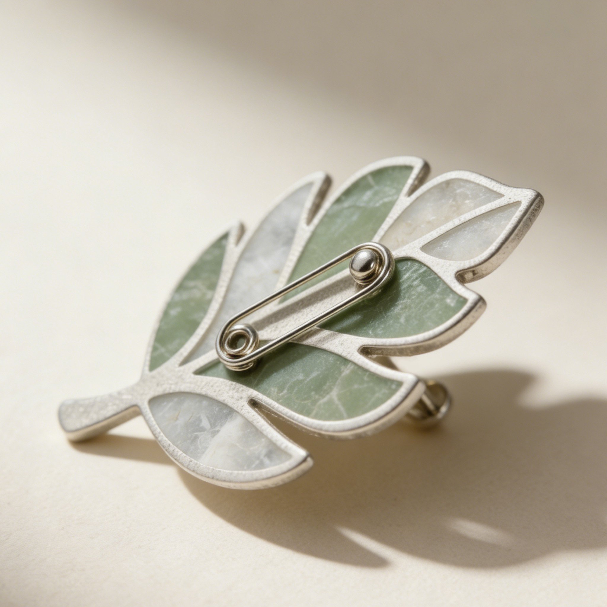 식물 모양 잎 브로치 (2개입)