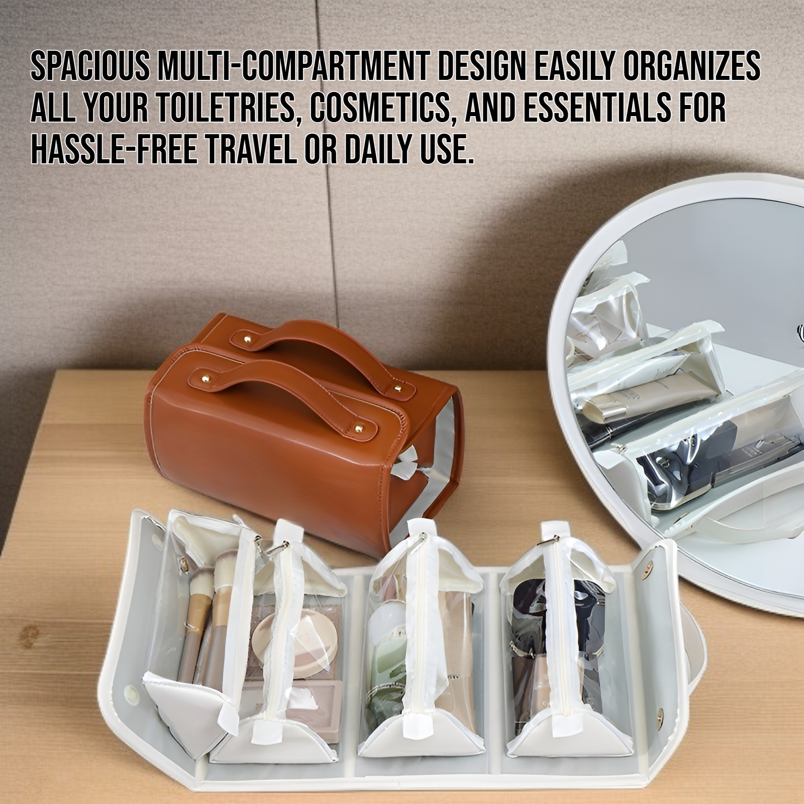 Women's Foldable Large Capacity Toilet Bag