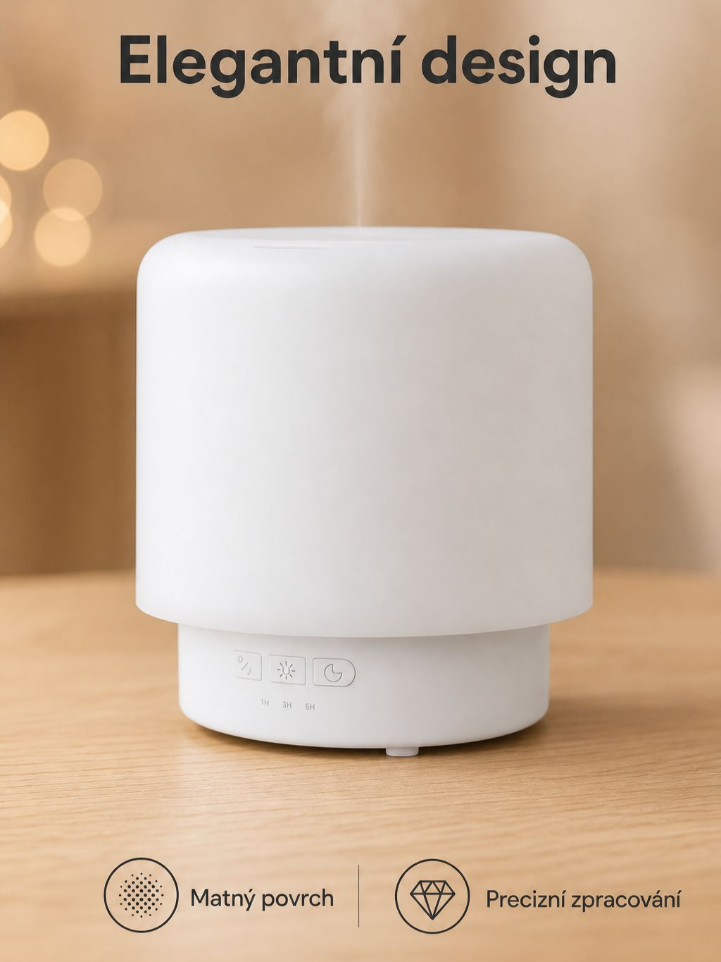 USB aroma zvlhčovač vzduchu s vícebarevným světlem, stolní přístroj pro atmosféru ložnice