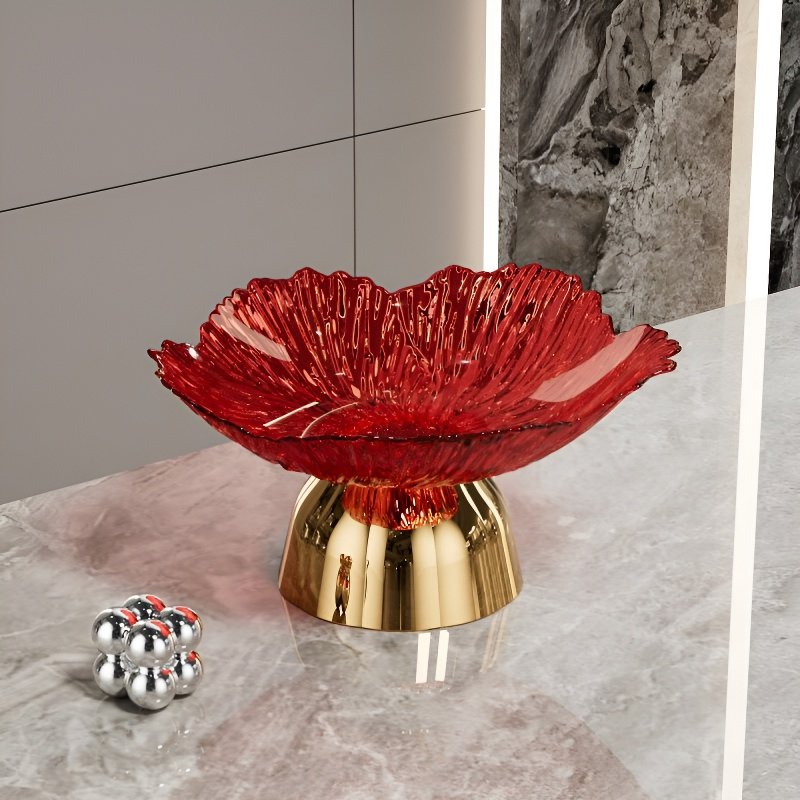 家庭用の落下防止クリスタルフルーツ＆フラワープレート