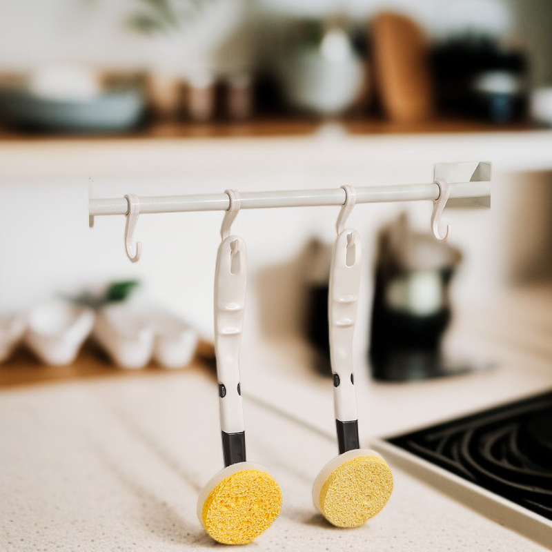 Cepillo de algodón para ollas con mango largo para cocina, limpiador doméstico, borrador mágico