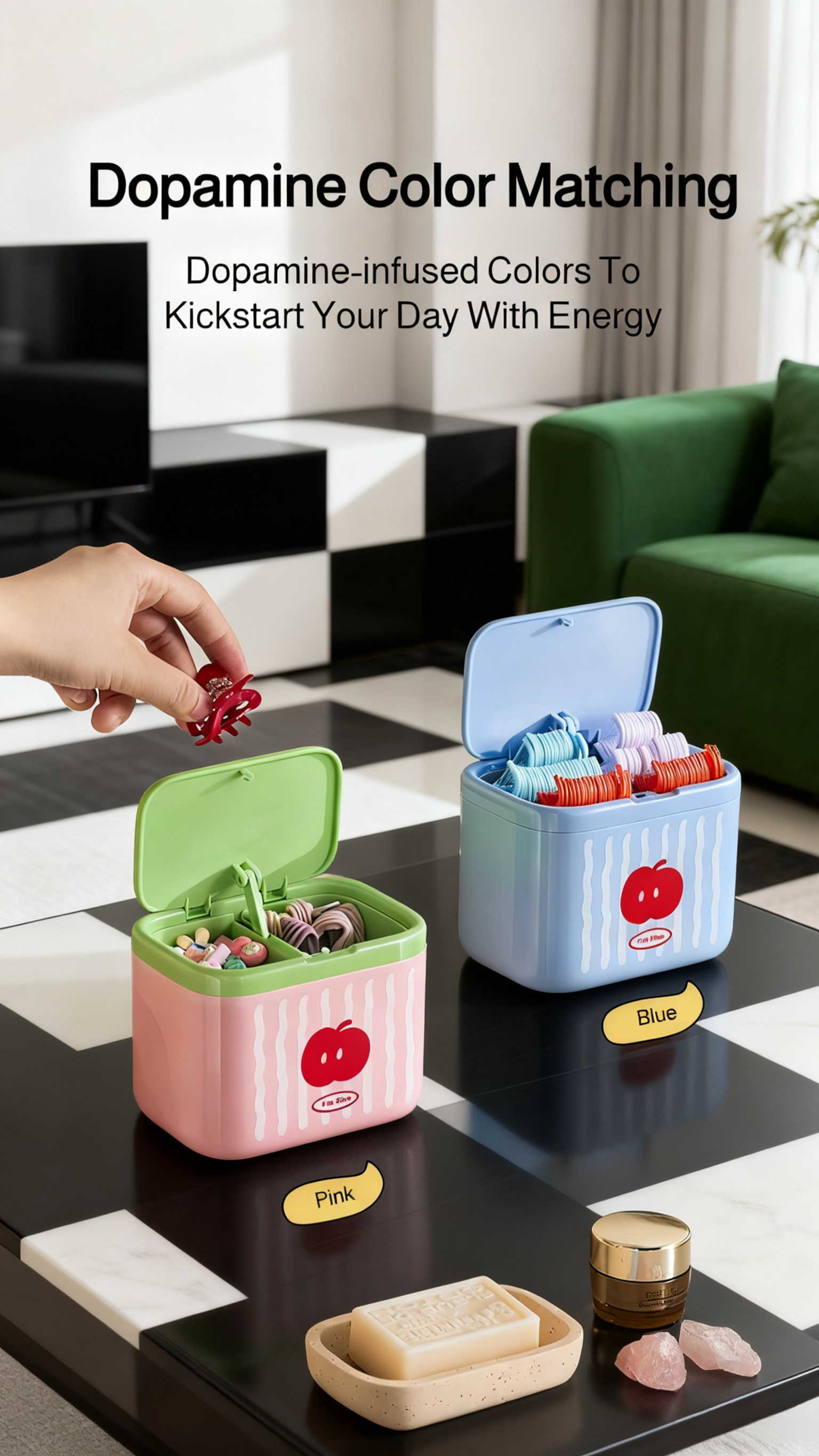 Hygienic cotton swab storage box for home