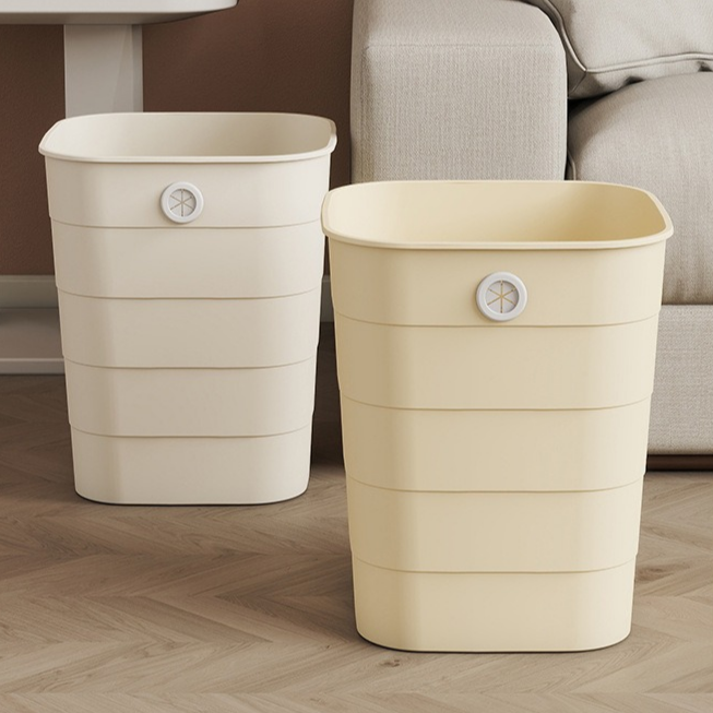 奶油風家用大容量客廳方形垃圾桶高級感衛生間收納紙篓