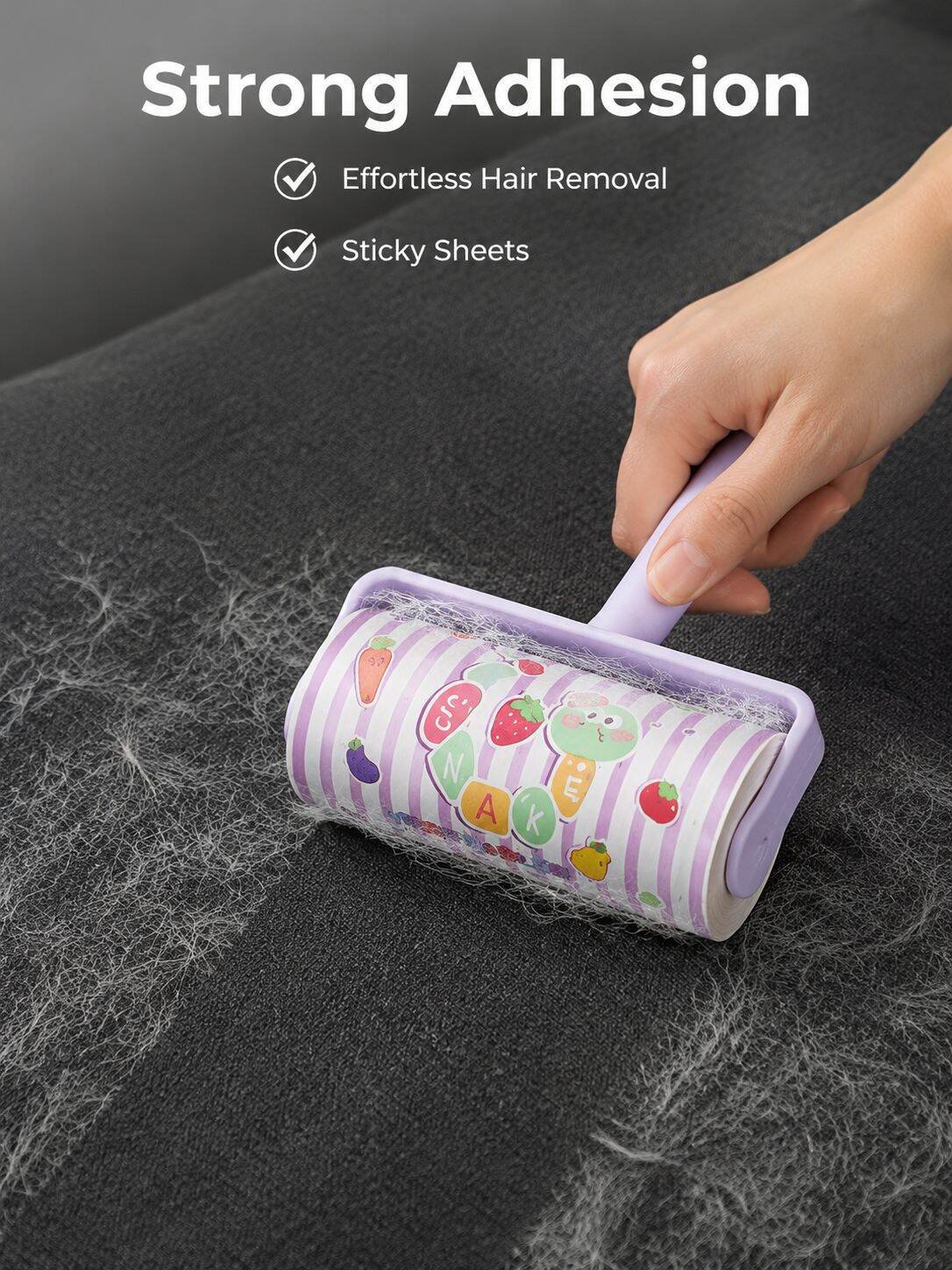 Pet Hair Removal Cartoon Sticky Roller for Home Cleaning