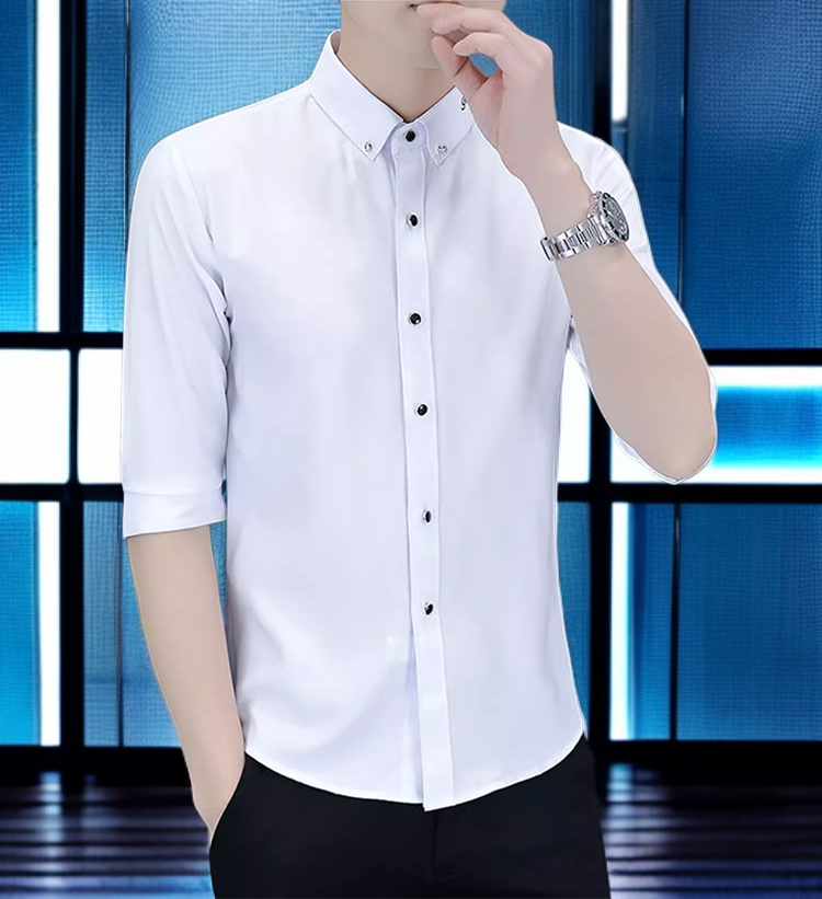 화이트 컬러 비즈니스 남성 셔츠 착용 예시