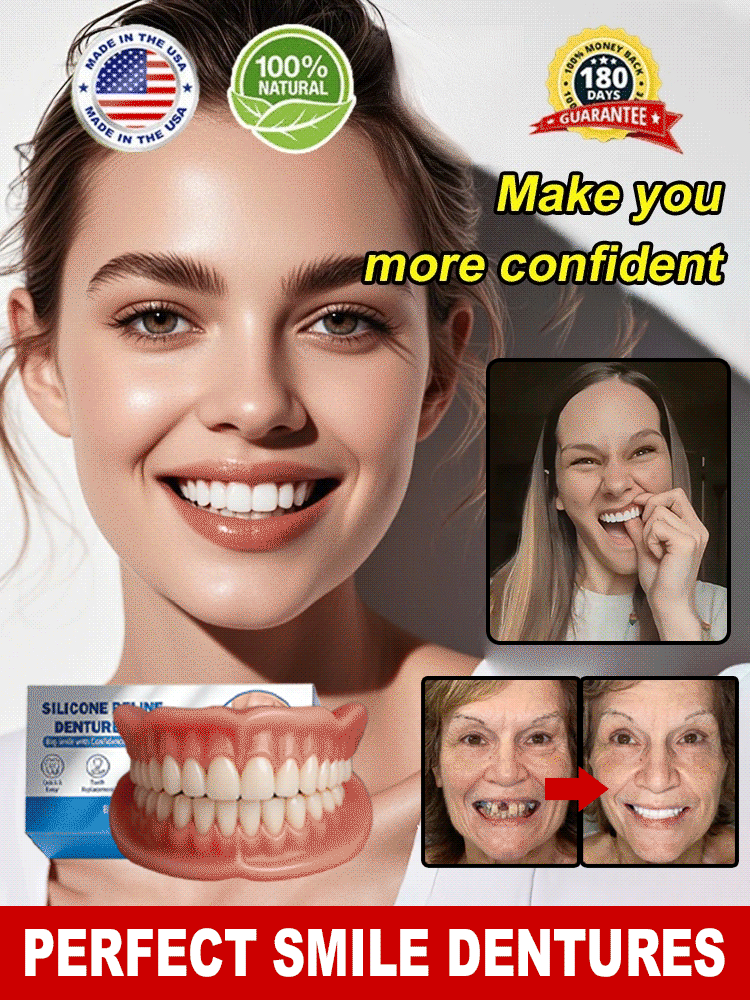 【100% adaptive denture set that fits snugly】Not easy to fall off, fits naturally and perfectly