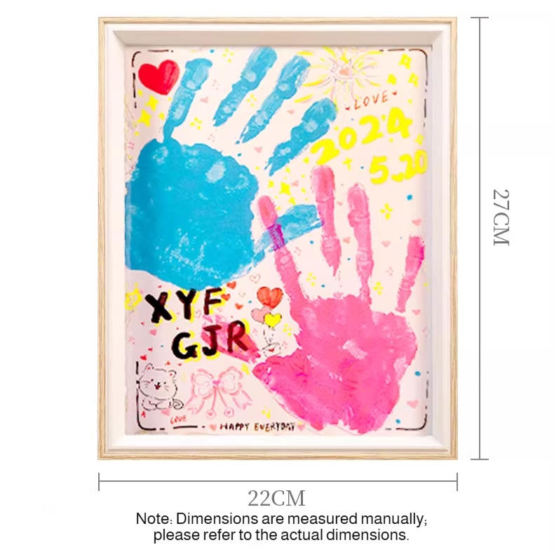 情侶DIY顏料手掌印相框