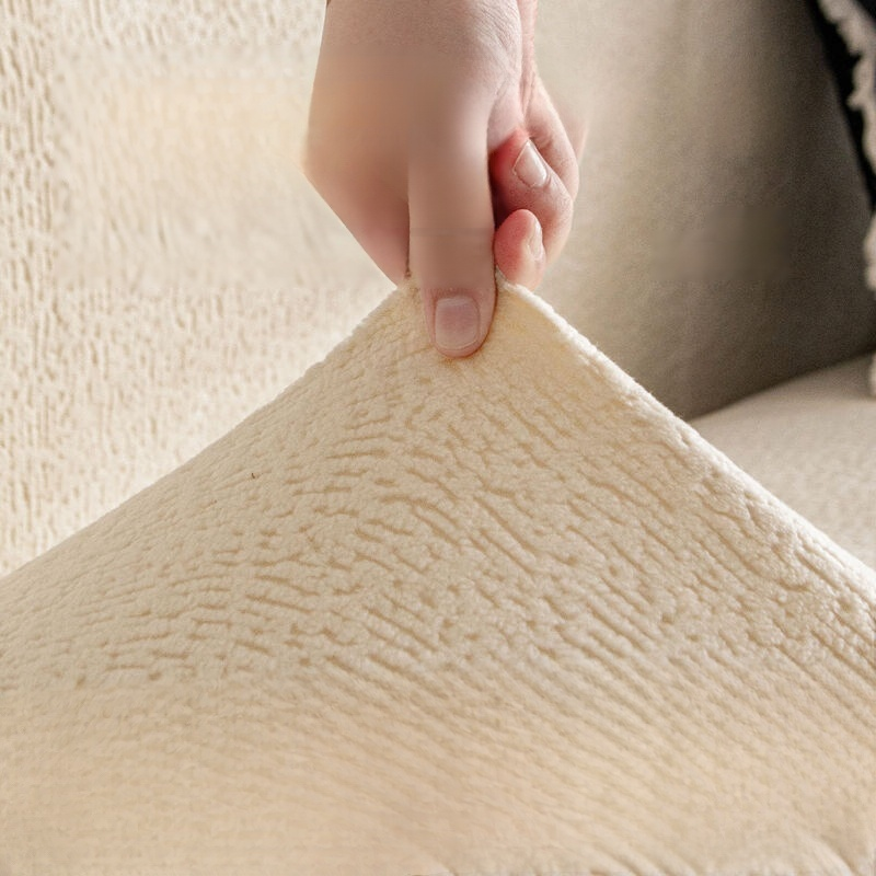 Funda de sofá de lana de cachemira gruesa para otoño e invierno
