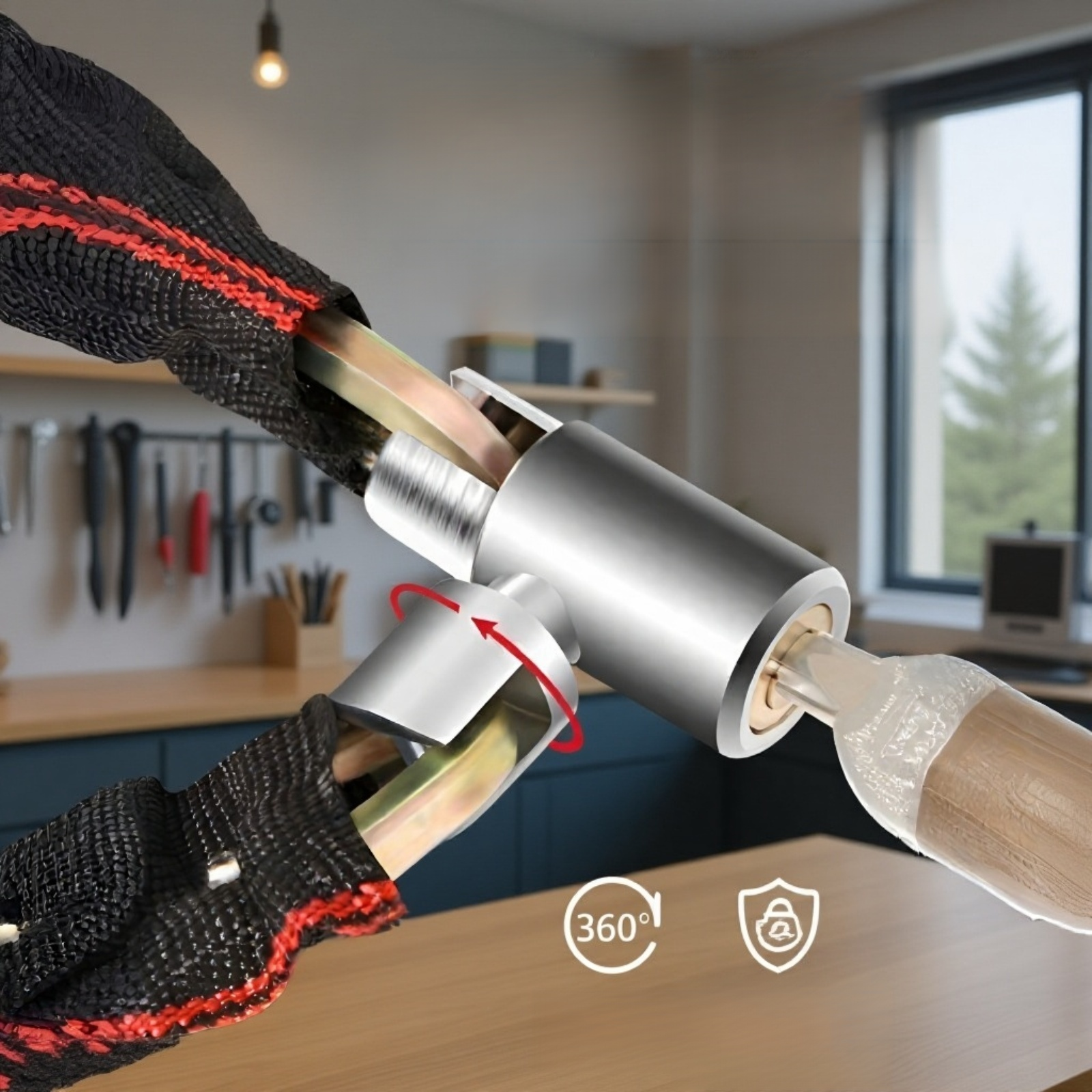 Candado de cadena portátil para ciclistas