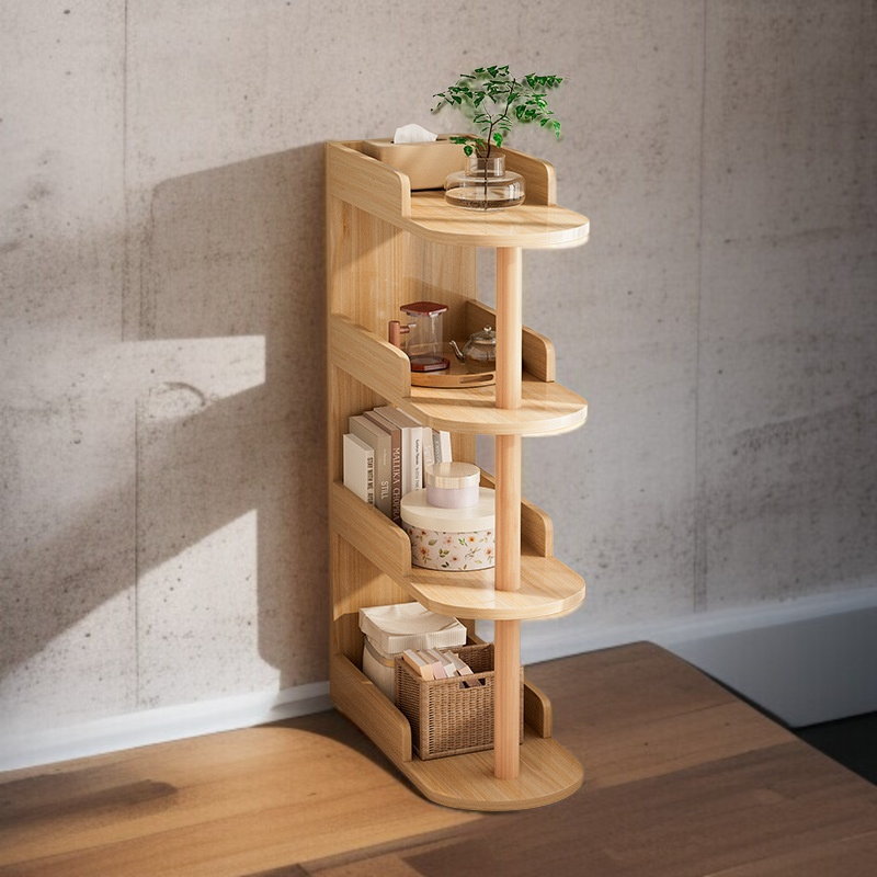 Living room sofa side shelf bedroom bedside table gap storage shelf storage cabinet small bookshelf 