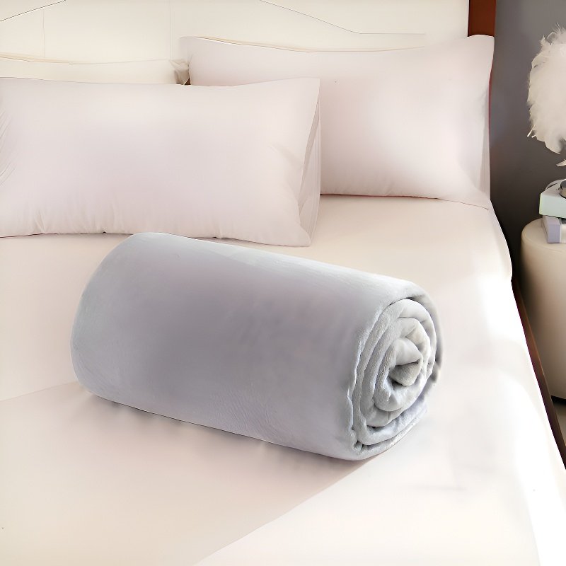 북유럽 플란넬 홑겹 담요 퓨어 컬러  심플 담요