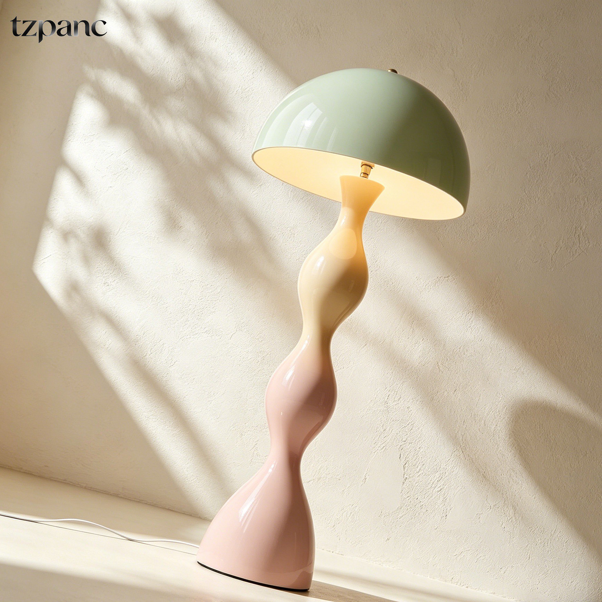 Modern Wave Floor Lamp in living room setting