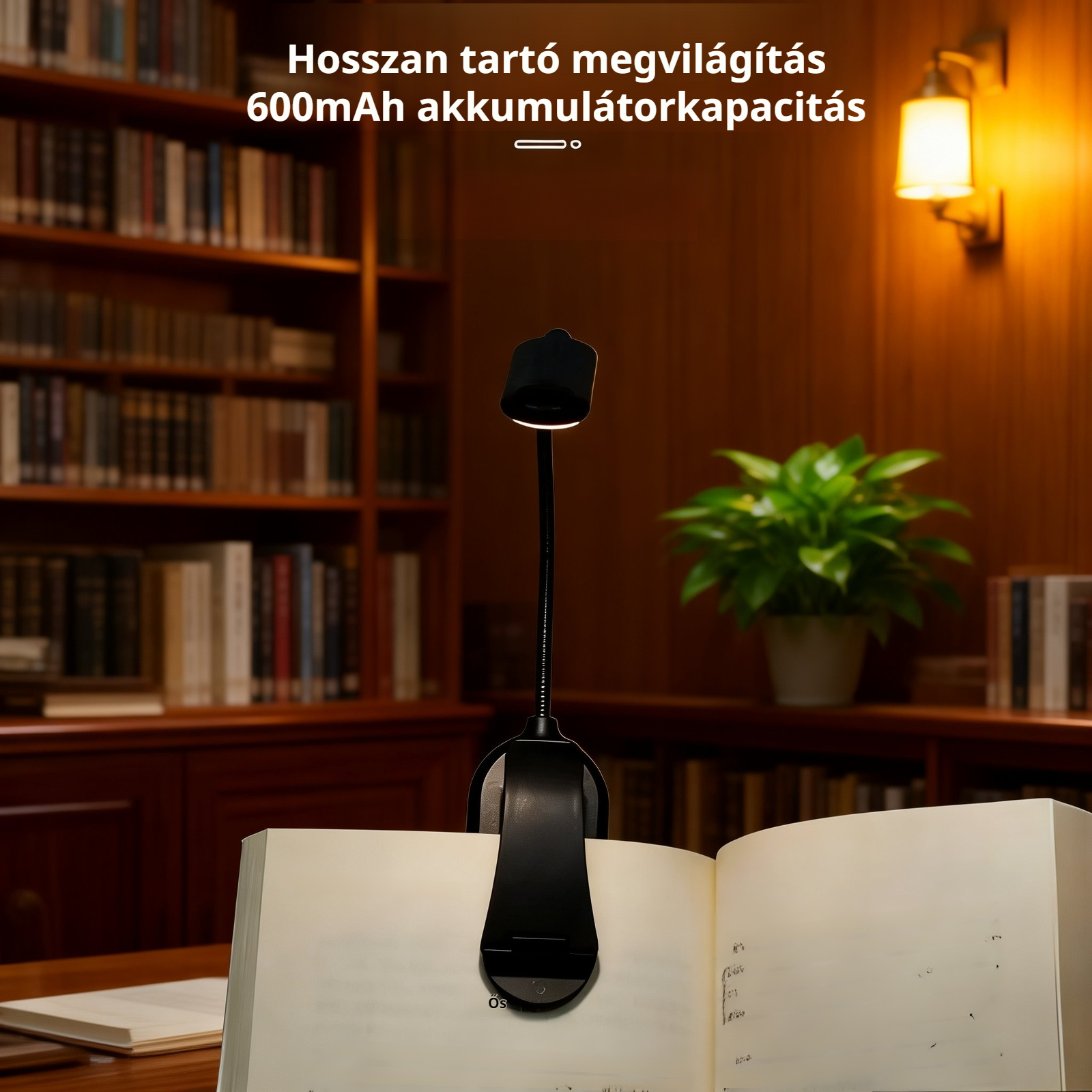 LED mini szemvédő asztali lámpa, diákok számára, USB-s tölthető tanulólámpa