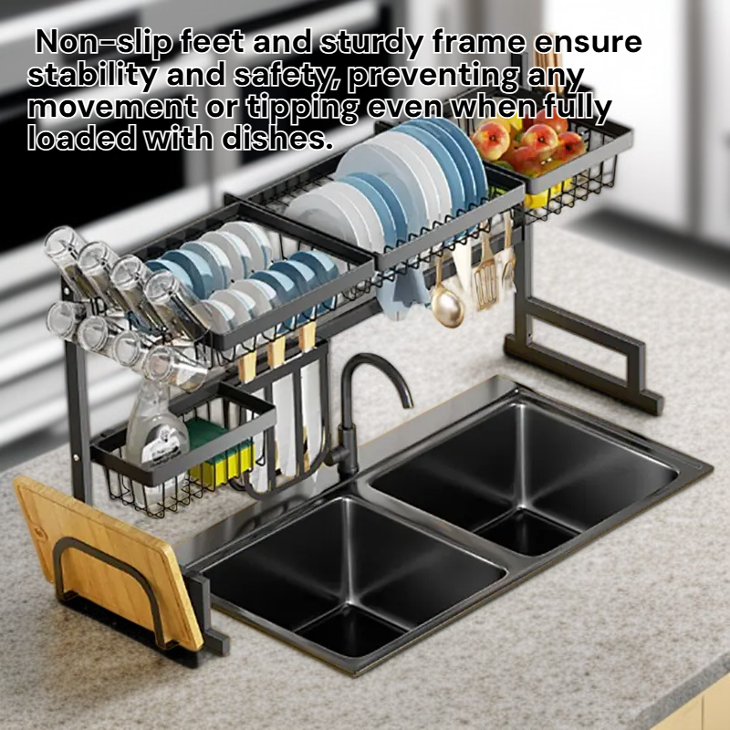 Schwartz Korea Adjustable Stainless Steel 2-Tier Dish Rack
