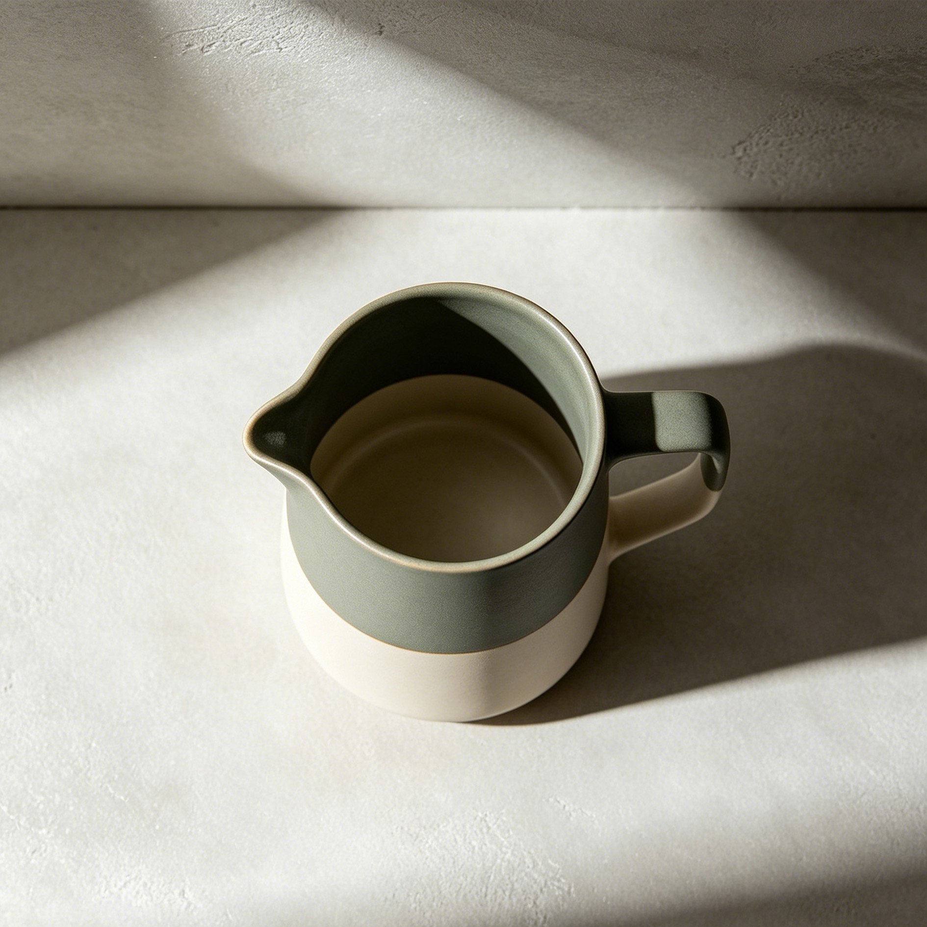 Simple ceramic mug on white background
