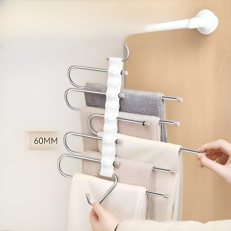 折りたたみ式伸縮ズボンハンガー