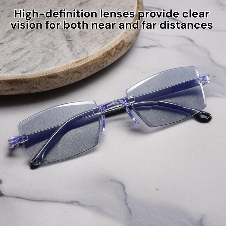 Men's reading glasses, blue light blocking, high-definition vision for both near and far distances.