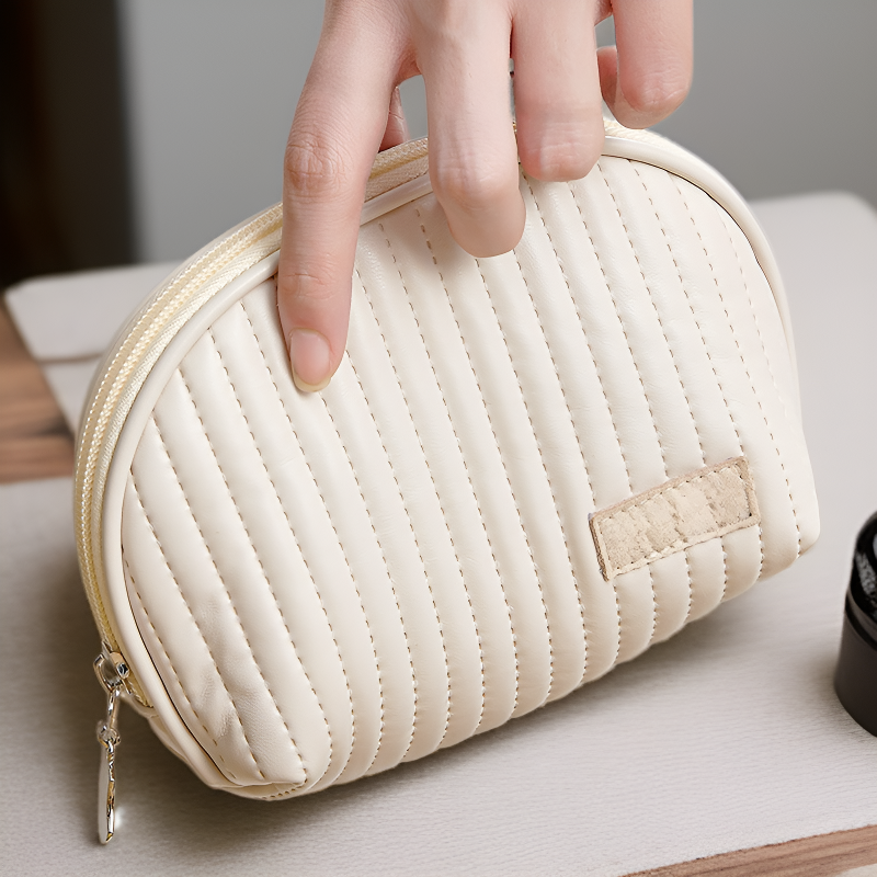 반원 케이크 디자인 화장품 파우치 다용도 여행 수납 가방