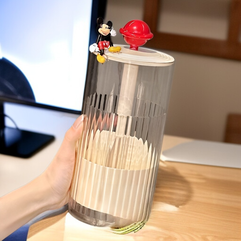 Caja organizadora de cosméticos de sobremesa con tapa a prueba de polvo