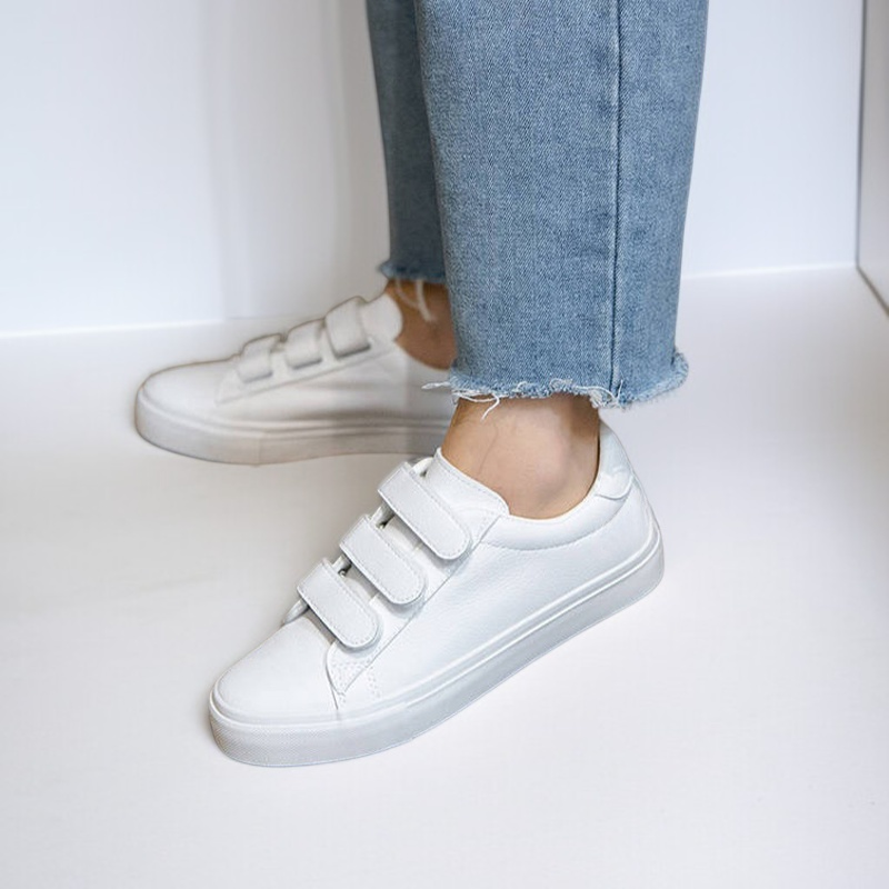 여성 캐주얼 플랫 화이트 슈즈